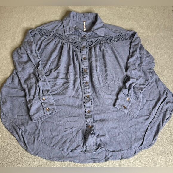 Free People  Button Down Bluse Size Small - Picture 1 of 16